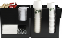 Черный 6-ти секционный органайзер для стаканов, крышек, салфеток и порционных продуктов HOGA-7UPRIGHT6BLK Черный 6-ти секционный органайзер для стаканов, крышек, салфеток и порционных продуктов HOGA-7UPRIGHT6BLK